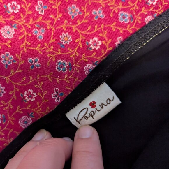 Popina Retro Swim Skirt Swim Cover Size XL Black Bottom Modest Resort Wear - Picture 4 of 6